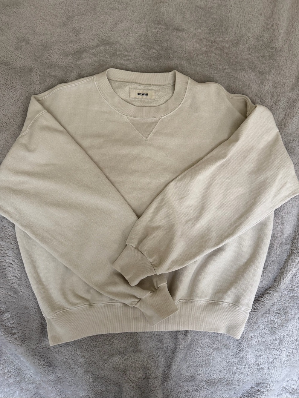 Buck Mason Women’s Beige Vintage Interloop Sweatshirt